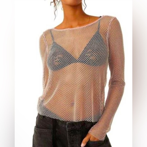 Free People Intimate Low Back filter finish pink rare med NWT MSRP $168 - Picture 2 of 8